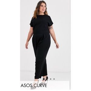 ASOS curve design pleated bodice jumpsuit